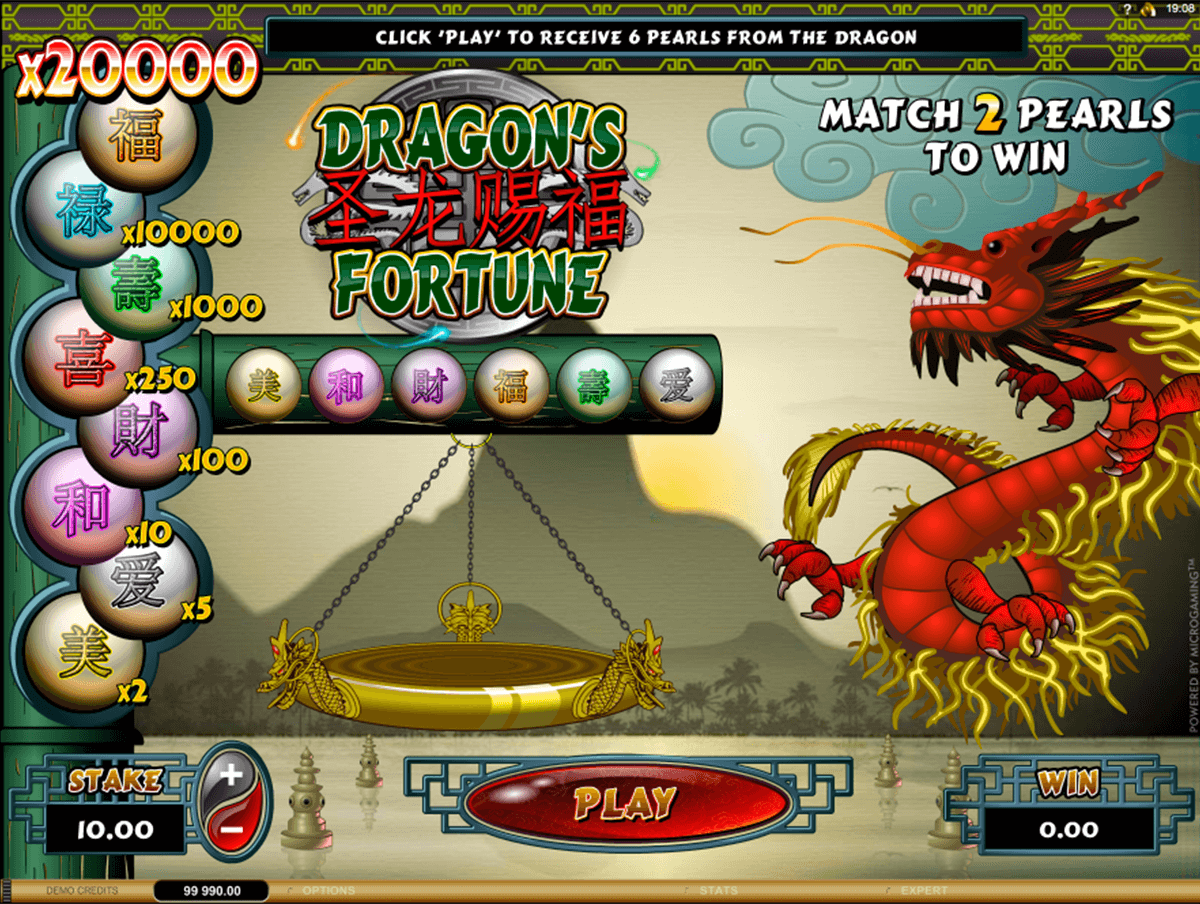 dragons fortune microgaming zdrapka online 