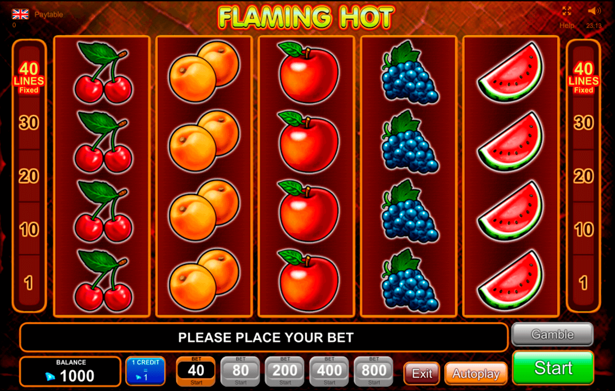flaming hot egt automat online