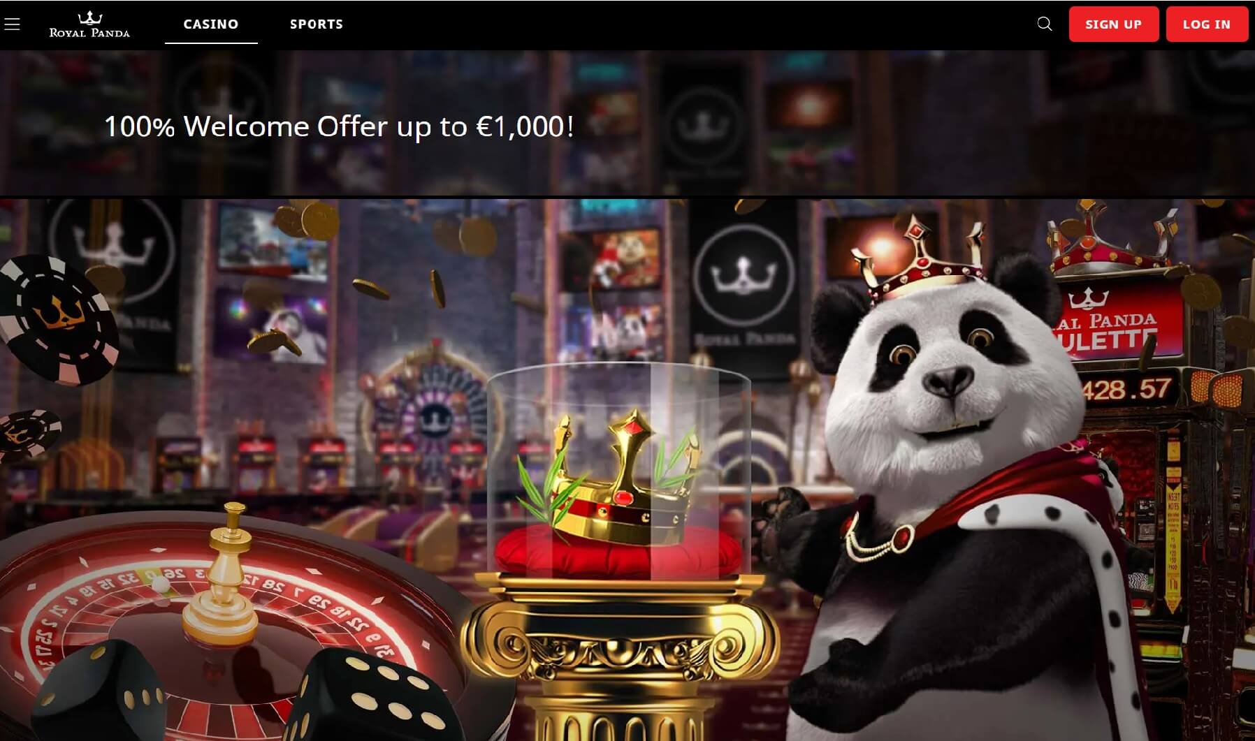 Royal Panda casino bonusy screenshot
