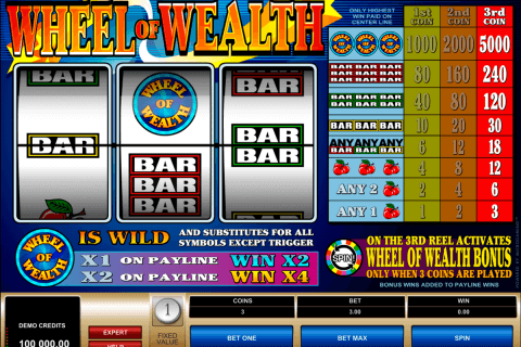 wheel of wealth microgaming automat online